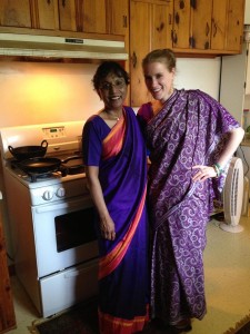 My friend Selina and I, reminiscing about India