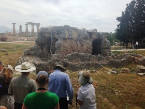 McMullen family and friends in Corinthian ruins